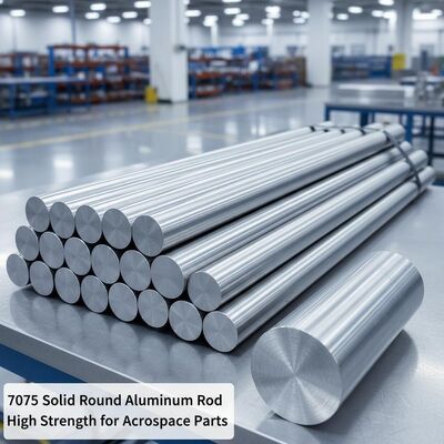 7075 Aluminium-Rundstäbe Feststoff Hochfestigkeit Luftfahrt- und Raumfahrt-Grad Präzision bearbeitet für Industrie