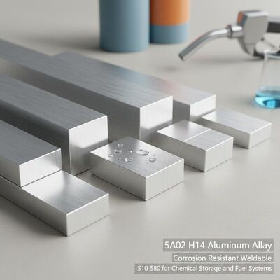 5A02 H14 Quadratbarren aus Aluminiumlegierung - korrosionsbeständig schweißbar S10-S80 für chemische Speicher- und Kraftstoffsysteme