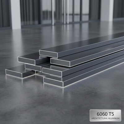 Flache Stange aus 6060 T5-Aluminium in Architekturqualität mit hervorragender eloxierter Oberfläche für Fenster, Türrahmen und Vorhangwände
