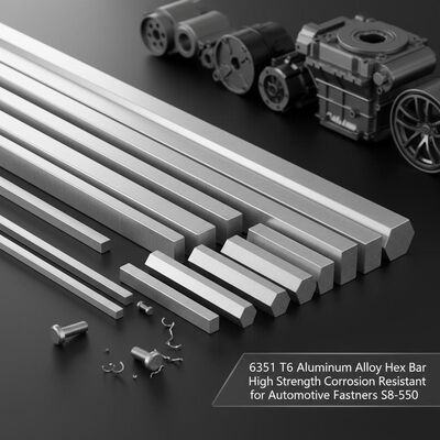 6351 T6 Aluminiumlegierung Hexbar Hochfestigkeit Korrosionsbeständig für Automobilbefestigungsmittel S8-S50