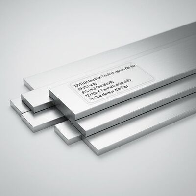 1050 H14 Aluminium Flachstab in elektrischer Qualität mit 99,5% Reinheit und 62% IACS-Leitfähigkeit für Transformatorenwicklungen