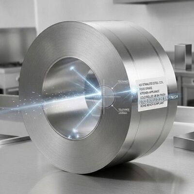 Lebensmittelechter 430er Edelstahlband mit 2B BA-Finish und kundenspezifischer Breite für Besteckgeschirr