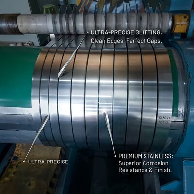 Spiegel 8K polierter 304er Edelstahlband Rolle reflektierende dekorative Paneelstreifen