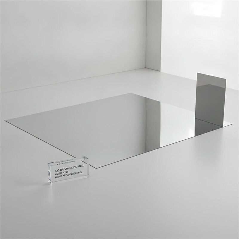 430 BA Edelstahlblech mit BA-Finixierung 0,3-1,0 mm Dicke und 1000x2000 mm Größe für Haushaltsgeräte